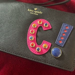 Kate Spade C black wristlet